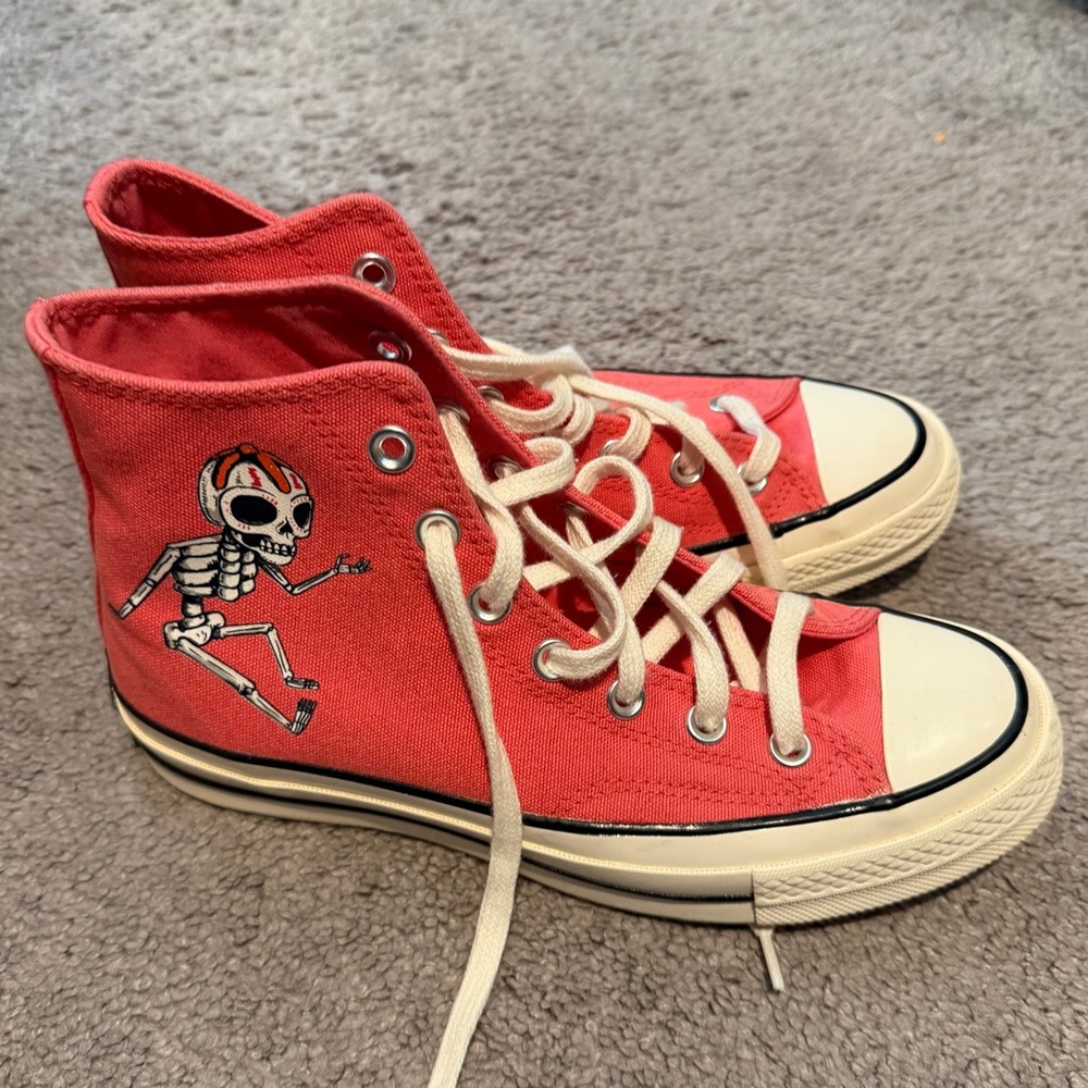 Converse All Star Unisex Chuck 70 High Dia de los Muertos Retro Pink Sneakers